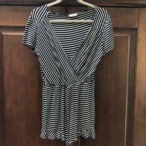 Rolla Coster Black and White Striped Romper